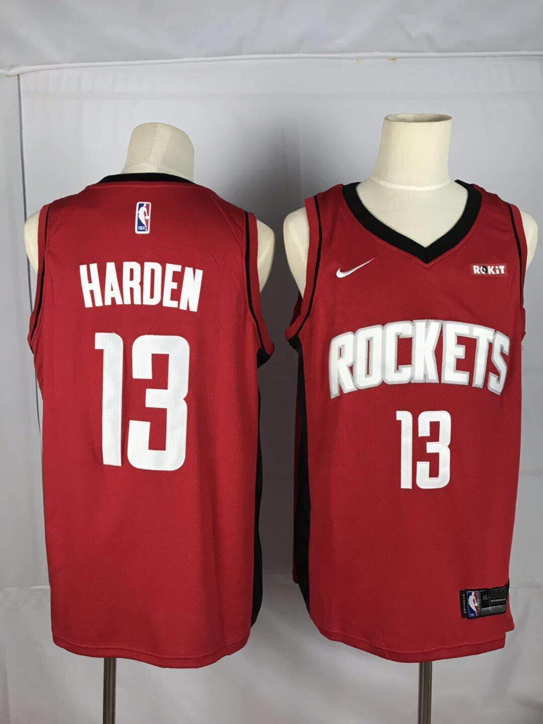 Men Houston Rockets #13 Harden Red Game NBA Nike Jerseys
